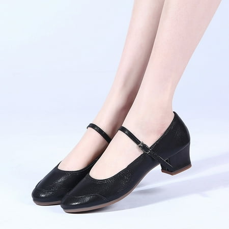 Cathalem Leisure Women s Summer Soft Sole Solid Color Non Slip Thick Heel Round Toe Breathable Dancing Womens Shoes Casual Summer Black 8
Cathalem Leisure Women s Summer Soft Sole Solid Color Non Slip Thick Heel Round Toe Breathable Dancing Womens Shoes Casual Summer Black 8