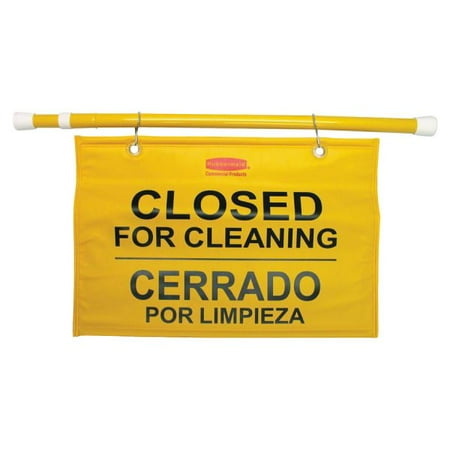 Rubbermaid Multilingual Closed for Cleaning Safety Signs 6 / Carton - Closed for Cleaning Print/Message - 27.8 Width x 13 Height - Durable - Yellow
Rubbermaid Multilingual Closed for Cleaning Safety Signs 6 / Carton - Closed for Cleaning Print/Message - 27.8 Width x 13 Height - Durable - Yellow