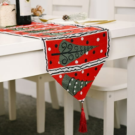 Bueautybox Christmas Table Runner, Xmas Tree Snowflake Santa Claus Pattern for Family Dinner Decoration Outdoor or Indoor Parties 14x70inch
Bueautybox Christmas Table Runner, Xmas Tree Snowflake Santa Claus Pattern for Family Dinner Decoration Outdoor or Indoor Parties 14x70inch