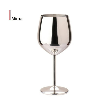 

KKMOL 500ML Stainless Steel Goblet Champagne Cup Wine Glass Cocktail Glass Unbreakable Stemmed Wine Glass Creative Metal Wine Glass for Bar Restaurant