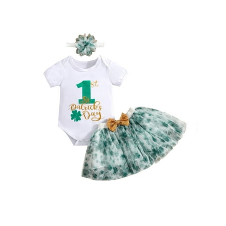 FOCUSNORM My 1st St Patrick s Day Toddler Baby Girl Summer Outfits Clover Print Short Sleeve T-Shirt Tops+Mini Skirt Set
FOCUSNORM My 1st St Patrick s Day Toddler Baby Girl Summer Outfits Clover Print Short Sleeve T-Shirt Tops+Mini Skirt Set