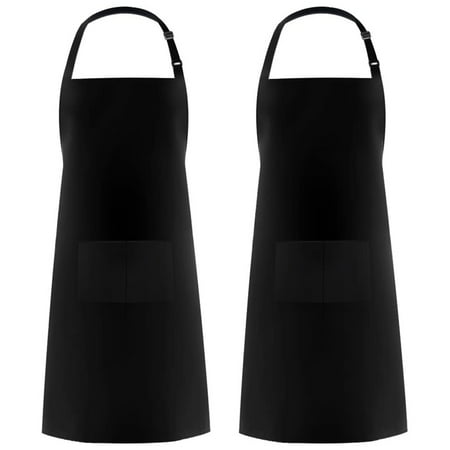 2 Pack Polyester Adjustable Bib Apron with 2 Pockets Cooking Kitchen Aprons for Women Men Chef Black
2 Pack Polyester Adjustable Bib Apron with 2 Pockets Cooking Kitchen Aprons for Women Men Chef Black