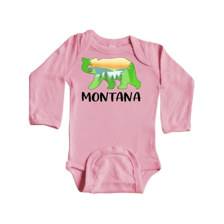 Inktastic Montana Lake and Trees in Bear Silhouette Gift Baby Boy or Baby Girl Long Sleeve Bodysuit
Inktastic Montana Lake and Trees in Bear Silhouette Gift Baby Boy or Baby Girl Long Sleeve Bodysuit