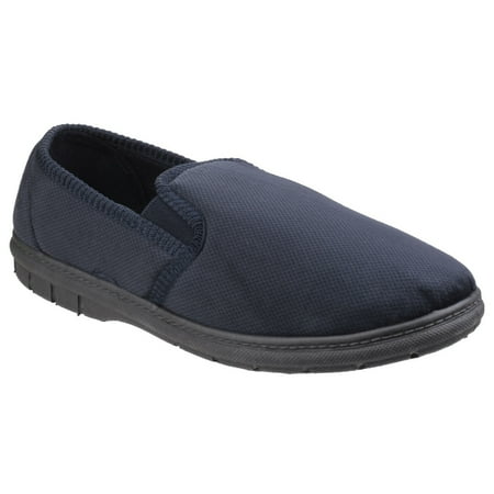 Fleet & Foster Mens John Twin Gusset Memory Foam Slipper