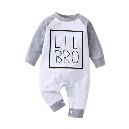 Sunisery Newborn Baby Boys Jumpsuit Casual Crew Neck Letter Print Bodysuit Long Sleeve Romper White 3-6 Months
Sunisery Newborn Baby Boys Jumpsuit Casual Crew Neck Letter Print Bodysuit Long Sleeve Romper White 3-6 Months