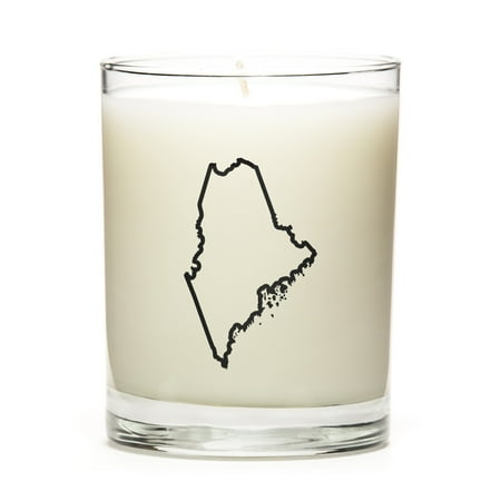 Custom Candles with the Map Outline Maine, Toasted Smores