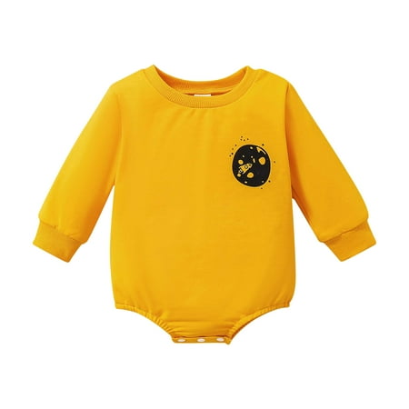 Meihuida Newborn Long Sleeve Patchwork Romper Round Collar Spaceship Pattern Back Capital Letters Printed Triangle Bodysuit
Meihuida Newborn Long Sleeve Patchwork Romper Round Collar Spaceship Pattern Back Capital Letters Printed Triangle Bodysuit