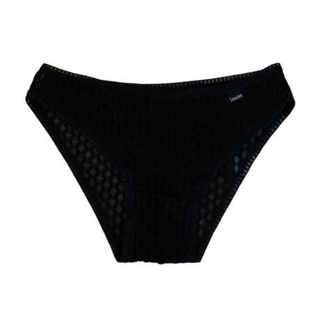 Panties for Womens Fashion Lace Mesh Low Waist Briefs Panties Underwear