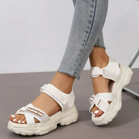 ZHELIYO Women s sandals Women Striped Pattern Hook And Loop Fastener Sport Sandals Polyester Ankle Strap Sporty Sandals Beige 7.5
ZHELIYO Women s sandals Women Striped Pattern Hook And Loop Fastener Sport Sandals Polyester Ankle Strap Sporty Sandals Beige 7.5