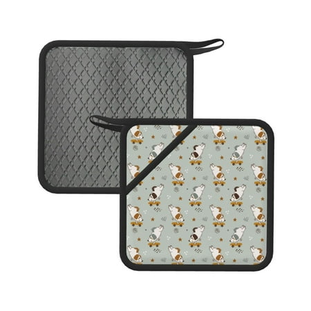 2PCS Pot Holders for Kitchen - Heat Resistant Silicone Pot Holders with Hanging Loop Dog Riding Skateboard Non Slip Oven Hot Pads Potholders for Decor Baking Cooking Kitchen
2PCS Pot Holders for Kitchen - Heat Resistant Silicone Pot Holders with Hanging Loop Dog Riding Skateboard Non Slip Oven Hot Pads Potholders for Decor Baking Cooking Kitchen