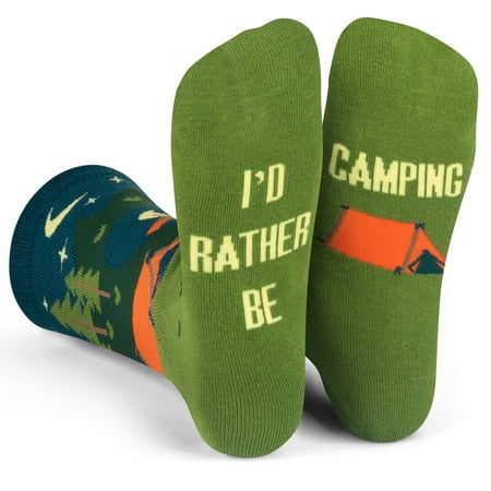 Lavley I d Rather Be Camping Novelty Crew Socks for Adult Men and Women One Size Fits Most
Lavley I d Rather Be Camping Novelty Crew Socks for Adult Men and Women One Size Fits Most