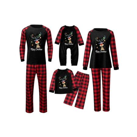 Avamo Christmas Plaid Family Matching Sleepwear 2pcs Set Xmas Cute Pajamas Set for Adults Women Mens Boys Girls Nightwear Winter Holiday Loungewear Homewear Outfits
Avamo Christmas Plaid Family Matching Sleepwear 2pcs Set Xmas Cute Pajamas Set for Adults Women Mens Boys Girls Nightwear Winter Holiday Loungewear Homewear Outfits