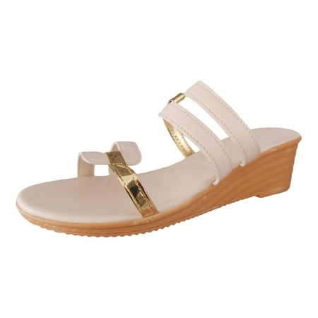 Blphud Women Sandels Wedge Sandals for Women Women Sandals Ladies Summer Casual Leather Thick Bottom Beach Slope Heel Big Size Sandal Slippers Beige 37
Blphud Women Sandels Wedge Sandals for Women Women Sandals Ladies Summer Casual Leather Thick Bottom Beach Slope Heel Big Size Sandal Slippers Beige 37