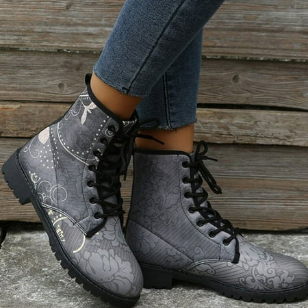 Sun & Moon & Star Pattern Ankle Boots Lace Up Chunky Round Toe Platform Sneakers Women‘s Footwear
Sun & Moon & Star Pattern Ankle Boots Lace Up Chunky Round Toe Platform Sneakers Women‘s Footwear