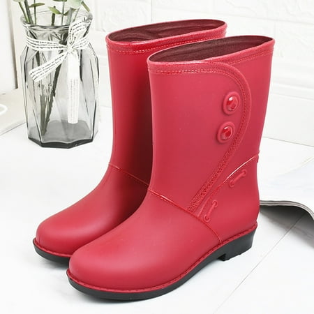 Daznico Rain Boots Women Women s Warm Lined Rain Boots Solid Color Knee High Non Low Heel Booties Walking Shoes Women(Color:Red Size:7.5)
Daznico Rain Boots Women Women s Warm Lined Rain Boots Solid Color Knee High Non Low Heel Booties Walking Shoes Women(Color:Red Size:7.5)