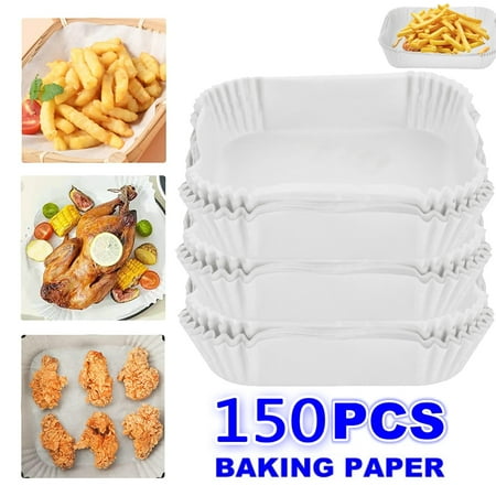 6.7inch Air Fryer Disposable Parchment Paper Liner Square Oil-proof Paper Tray Non-Stick Baking Mat AirFryer Accessories 150PCS(White)
6.7inch Air Fryer Disposable Parchment Paper Liner Square Oil-proof Paper Tray Non-Stick Baking Mat AirFryer Accessories 150PCS(White)