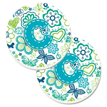 Carolines Treasures CJ2006-CCARC Letter C Flowers and Butterflies Teal Blue Set of 2 Cup Holder Car Coasters Large
Carolines Treasures CJ2006-CCARC Letter C Flowers and Butterflies Teal Blue Set of 2 Cup Holder Car Coasters Large