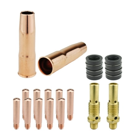 MIG Gun Consumables Kit - Compatible with Lincoln/Magnum 200 & 250 and Tweco #2 - 52 Diffuser - 32 Insulator - Heavy-Duty Tip: 0.023 - 22 Nozzle: 5/8
MIG Gun Consumables Kit - Compatible with Lincoln/Magnum 200 & 250 and Tweco #2 - 52 Diffuser - 32 Insulator - Heavy-Duty Tip: 0.023 - 22 Nozzle: 5/8