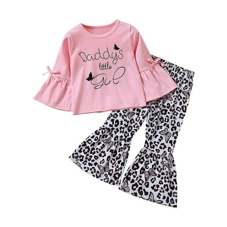 GWAABD Spring Outfits for Toddler Girls A Cotton Girl s Suit Spring and Autumn Letter Pullover Two Piece Children s Spring Clothes New Butterfly Leopard Print Bell Bottoms Children s Suit 110
GWAABD Spring Outfits for Toddler Girls A Cotton Girl s Suit Spring and Autumn Letter Pullover Two Piece Children s Spring Clothes New Butterfly Leopard Print Bell Bottoms Children s Suit 110