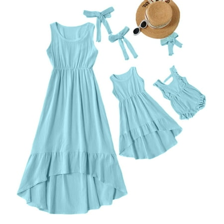 Summer Parent-Child Dress Cotton Family Skirt for Mother Daughter Baby Girl Irregular Hemline Long Dress for Sisters
Summer Parent-Child Dress Cotton Family Skirt for Mother Daughter Baby Girl Irregular Hemline Long Dress for Sisters