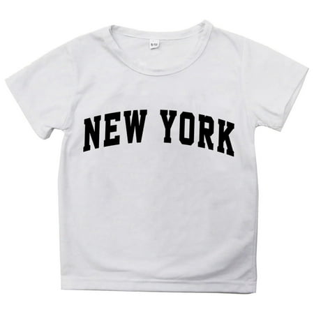 GEZHEN Toddler Shirts Short Sleeve Kids York Letter Printed Casual Short Sleeved T Shirt Children s Loose Crew Neck Pullover Top Toddler Kids Clothes 4-5 Years
GEZHEN Toddler Shirts Short Sleeve Kids York Letter Printed Casual Short Sleeved T Shirt Children s Loose Crew Neck Pullover Top Toddler Kids Clothes 4-5 Years