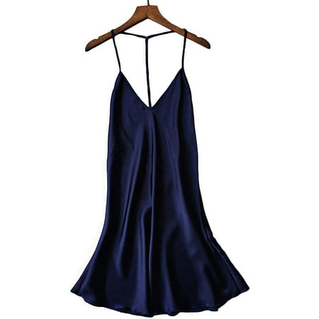 Kaei&Shi Silky Satin Nightie Backless Lingerie for Women Loose Sleepwear Mini Nightgown Spaghetti Strap Chemise
Kaei&Shi Silky Satin Nightie Backless Lingerie for Women Loose Sleepwear Mini Nightgown Spaghetti Strap Chemise