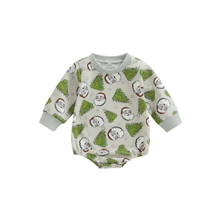 Luethbiezx Stylish Romper for Baby Girls with Santa Christmas Tree Print and Long Sleeves
Luethbiezx Stylish Romper for Baby Girls with Santa Christmas Tree Print and Long Sleeves