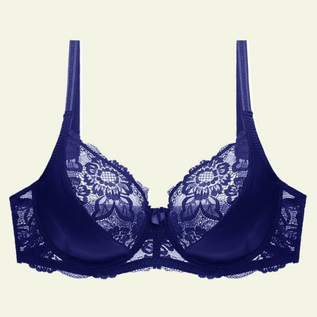 

Fanxing T-Shirt Bra for Women Underwire Bra with Breathable Push Up Bras Comfort Flower Wireless Bra S M L XL