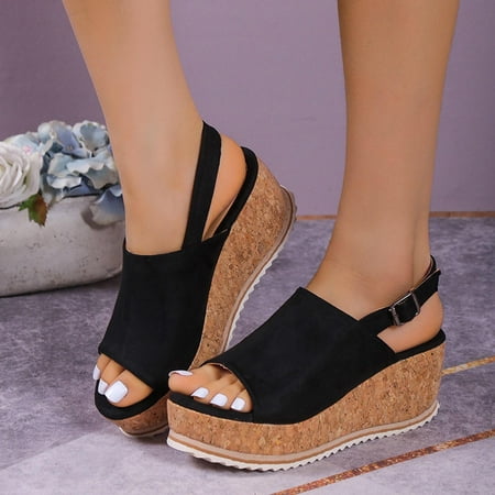 Tdoqot Wedge Sandals for Women- Dressy Summer Strappy High heels Comfy Womens Sandals Black Size 7.5
Tdoqot Wedge Sandals for Women- Dressy Summer Strappy High heels Comfy Womens Sandals Black Size 7.5