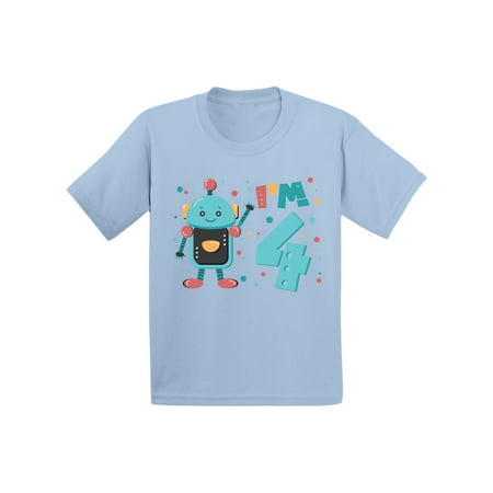 Awkward Styles 4th Birthday Toddler Shirt Cute Robot Birthday Shirt Gifts for 4 Year Fourth Birthday Shirt 4th Year Old Shirt My 4th Birthday Gifts for Birthday Boy Birthday Gifts
Awkward Styles 4th Birthday Toddler Shirt Cute Robot Birthday Shirt Gifts for 4 Year Fourth Birthday Shirt 4th Year Old Shirt My 4th Birthday Gifts for Birthday Boy Birthday Gifts