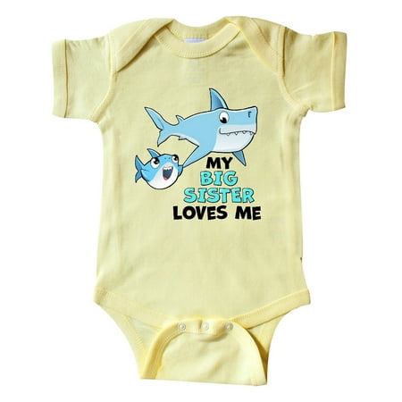 Inktastic My Big Sister Loves Me with Cute Sharks Gift Baby Boy or Baby Girl Bodysuit
Inktastic My Big Sister Loves Me with Cute Sharks Gift Baby Boy or Baby Girl Bodysuit