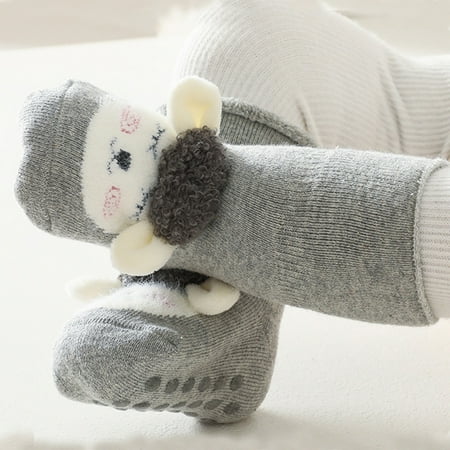 FZM Christmas Toddlers Winter Floor Socks Thickened Autumn And Winter Warm Lamb Mid Calf Socks Children s Socks