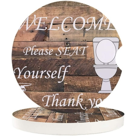 KXMDXA Bathroom Toilet Text Please Seat yourself Wooden Grain Set of 6 Car Coaster for Drinks Absorbent Ceramic Stone Coasters Cup Mat with Cork Base for Home Kitchen Room Coffee Table Bar Decor
KXMDXA Bathroom Toilet Text Please Seat yourself Wooden Grain Set of 6 Car Coaster for Drinks Absorbent Ceramic Stone Coasters Cup Mat with Cork Base for Home Kitchen Room Coffee Table Bar Decor