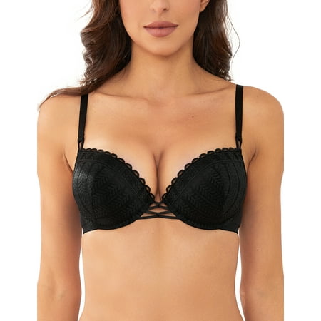 Wingslove Women s Push Up Sexy Lace Bra Deep V Plunge Underwire Multiway T-Shirt Bra black 34DD
Wingslove Women s Push Up Sexy Lace Bra Deep V Plunge Underwire Multiway T-Shirt Bra black 34DD