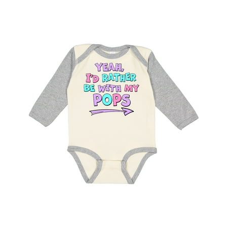 Inktastic Yeah I d Rather be with My Pops in Pink Blue and Purple Gift Baby Boy or Baby Girl Long Sleeve Bodysuit
Inktastic Yeah I d Rather be with My Pops in Pink Blue and Purple Gift Baby Boy or Baby Girl Long Sleeve Bodysuit