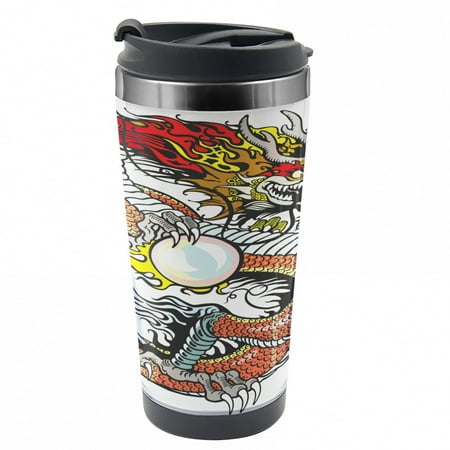 Dragon Travel Mug Chinese Zodiac Signs Steel Thermal Cup 16 oz by Ambesonne
Dragon Travel Mug Chinese Zodiac Signs Steel Thermal Cup 16 oz by Ambesonne