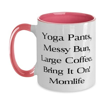 Motivational Mommy Gifts Yoga Pants Messy Bun Large Coffee. Bring It On! Momlife Mommy Two Tone 11oz Mug From Son
Motivational Mommy Gifts Yoga Pants Messy Bun Large Coffee. Bring It On! Momlife Mommy Two Tone 11oz Mug From Son