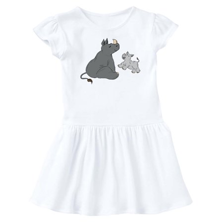 Inktastic Cute Rhinos Gift Baby Girl Dress