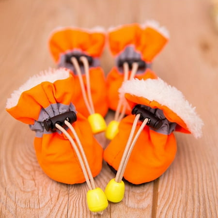 CUH Small Puppy Soft 4Pcs Anti-Slip Plush Walking With Adjustable Drawstring Pet Supplies Warm Padded Indoor Sock Shoe Orange 6 Yards
CUH Small Puppy Soft 4Pcs Anti-Slip Plush Walking With Adjustable Drawstring Pet Supplies Warm Padded Indoor Sock Shoe Orange 6 Yards