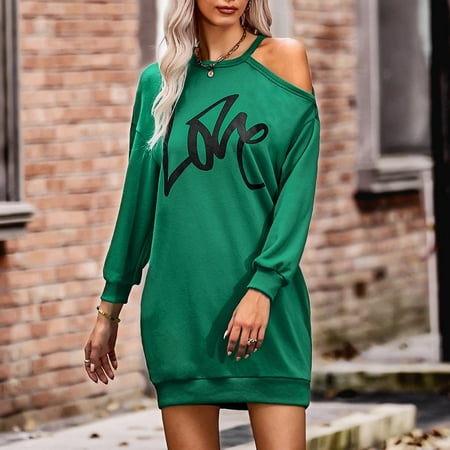 Zedker Wedding Guest Dresses for Women Fall Womens Long Sleeve Dresses for Fall Women s Love Print Off The Shoulder Sweater Loose Casual Dress
Zedker Wedding Guest Dresses for Women Fall Womens Long Sleeve Dresses for Fall Women s Love Print Off The Shoulder Sweater Loose Casual Dress