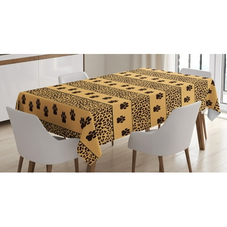 Safari Tablecloth Arrangement of Horizontally Continuing Leopard Paw Print Spots Animal Art Rectangular Table Cover for Dining Room Kitchen Decor 60 X 84 Dark Brown Sand Brown by Ambesonne
Safari Tablecloth Arrangement of Horizontally Continuing Leopard Paw Print Spots Animal Art Rectangular Table Cover for Dining Room Kitchen Decor 60 X 84 Dark Brown Sand Brown by Ambesonne