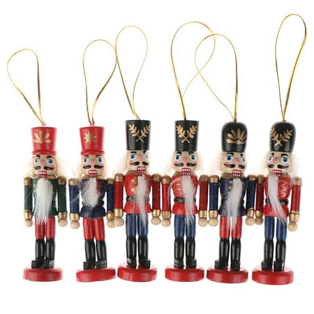 

Fuwaxung Merry Christmas Wooden Nutcracker Solider Figures Model Handcraft Puppet Doll Toy New Year Christmas Gift Home Decor