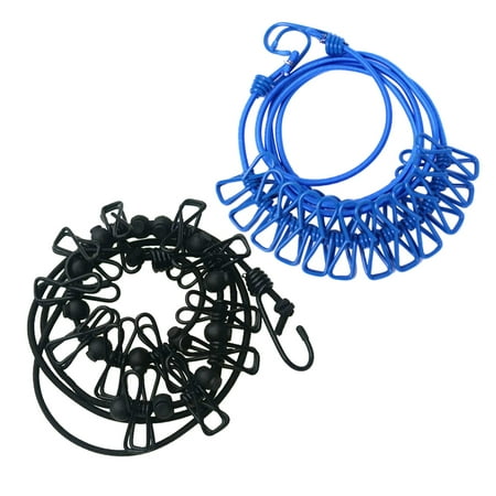 2pcs Travel Clothesline With Clips Portable Clothes Drying Rope for Trip Travel Home (Black and Blue Each Color Has 1pcs)
2pcs Travel Clothesline With Clips Portable Clothes Drying Rope for Trip Travel Home (Black and Blue Each Color Has 1pcs)