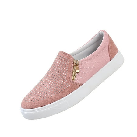 Tangnade Ladies daily all-match casual shoes Women s fashion casual rhinestone shoes sports single shoes flat shoes Pink 38
Tangnade Ladies daily all-match casual shoes Women s fashion casual rhinestone shoes sports single shoes flat shoes Pink 38