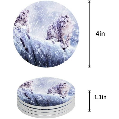 ZHANZZK Snow Leopard Set of 6 Round Coaster for Drinks Absorbent Ceramic Stone Coasters Cup Mat with Cork Base for Home Kitchen Room Coffee Table Bar Decor
ZHANZZK Snow Leopard Set of 6 Round Coaster for Drinks Absorbent Ceramic Stone Coasters Cup Mat with Cork Base for Home Kitchen Room Coffee Table Bar Decor