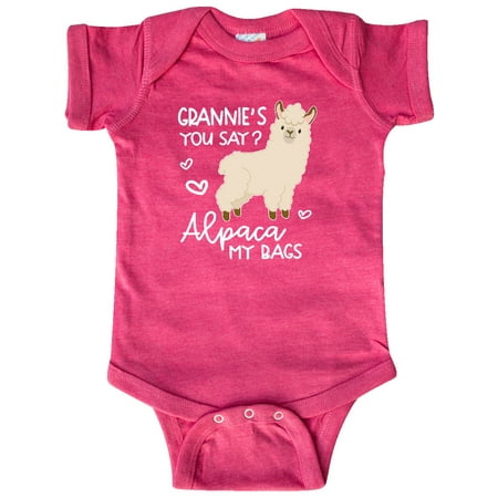 Inktastic Grannie s You Say Alpaca My Bags Gift Baby Boy or Baby Girl Bodysuit
Inktastic Grannie s You Say Alpaca My Bags Gift Baby Boy or Baby Girl Bodysuit