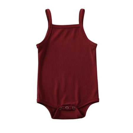 ZIYIXIN Newborn Baby Girls Clothes Basic Ribbed Knit Sling Romper Bodysuit Jumpsuit Summer Outfits Red 0-3 Months
ZIYIXIN Newborn Baby Girls Clothes Basic Ribbed Knit Sling Romper Bodysuit Jumpsuit Summer Outfits Red 0-3 Months