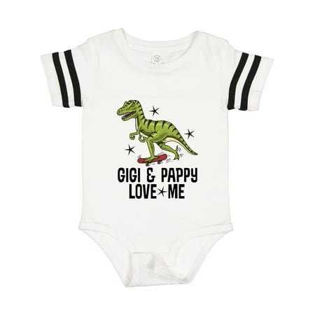 Inktastic Gigi and Pappy Love Me Grandson Gift Baby Boy Bodysuit