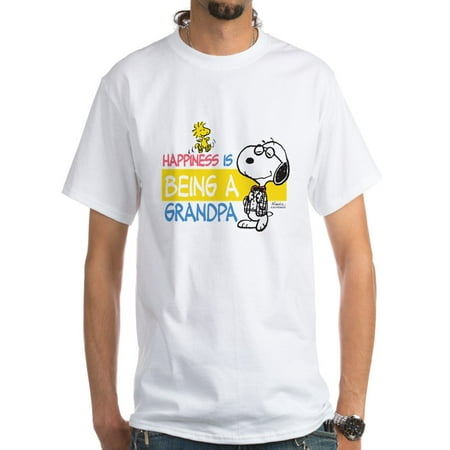 CafePress - Happiness Is Being A Grandpa White T-Shirt - Men's Classic T-Shirts