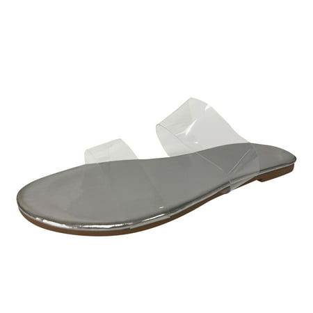 uikmnh Women Slippers Sandals For Women Solid Flat Slippers Sandals Casual Shoes Silver 8
uikmnh Women Slippers Sandals For Women Solid Flat Slippers Sandals Casual Shoes Silver 8